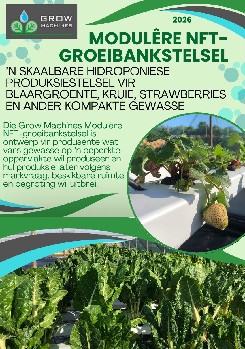 Afrikaans brochure: Modular NFT Raised Bed Systems
