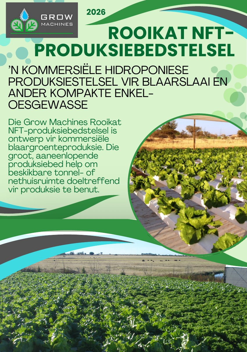 Afrikaans brochure: Rooikat NFT Raised Bed System