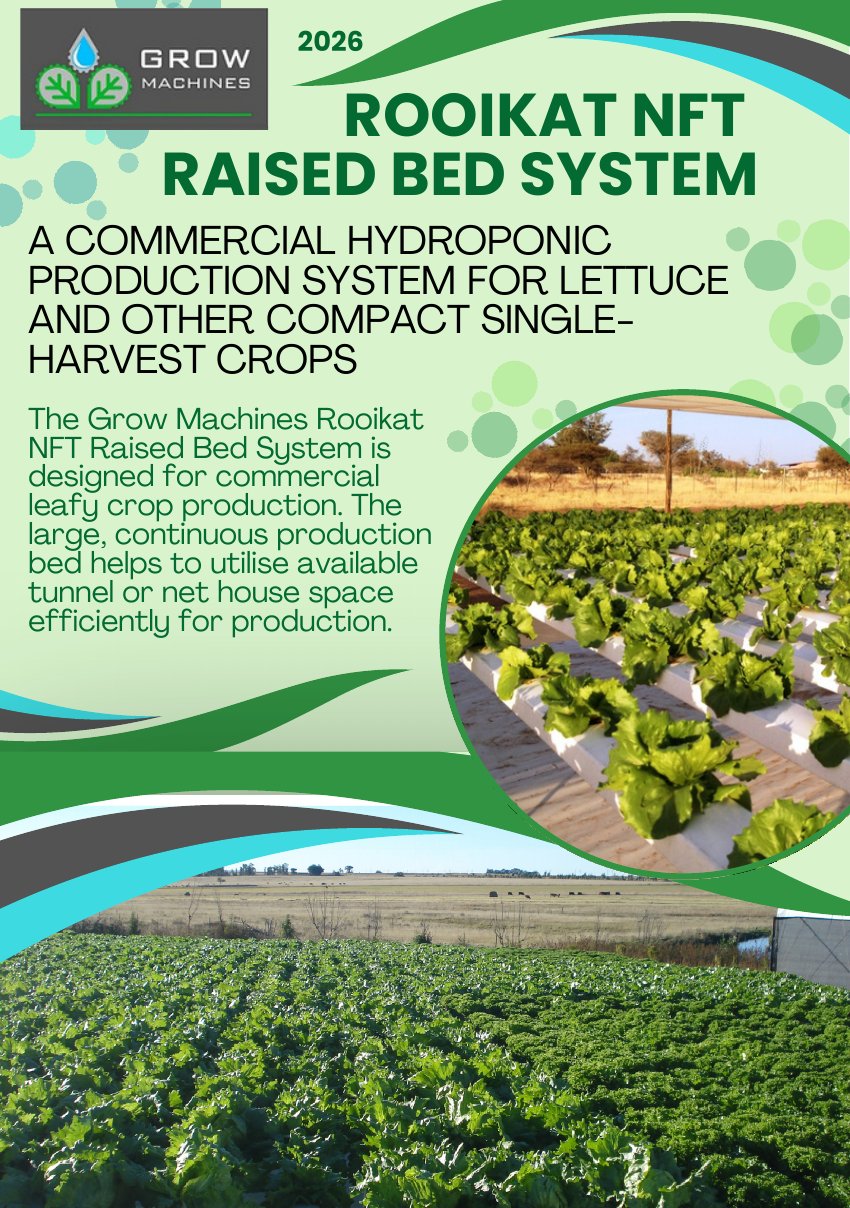 English brochure: Rooikat NFT Raised Bed System